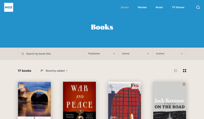 Categories Books screenshot
